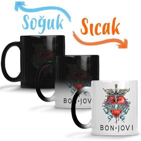 Baskı Dükkanı Bon Jovi Guns and Roses Poison Cinderella Skid Row Aerosmith Whitesnake Sihirli Kupa