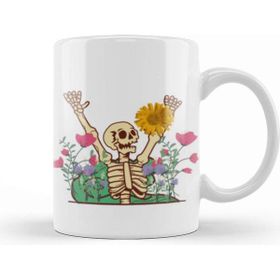 Baskı Dükkanı Bones and Botany Flower Kupa