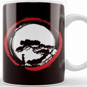 Baskı Dükkanı Bonsai Tree Circle Japanese Art Meditation Samurai Buddhist Kupa