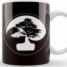 Baskı Dükkanı Bonsai Tree Yin Yang Japanese Art Meditation Balance Yoga Kupa
