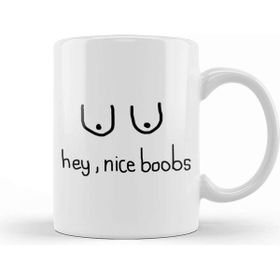 Baskı Dükkanı Boobies Hey Nice Boobs Kupa Bardak
