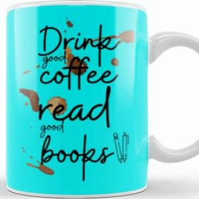 Baskı Dükkanı Books Funny Coffee Drinks Lover Gift Quote Vintage Retro Rainbow Style Kupa Bardak