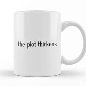 Baskı Dükkanı Books The Plot Thickens Kupa Bardak