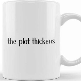 Baskı Dükkanı Books The Plot Thickens Kupa Bardak