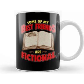 Baskı Dükkanı Bookworm Some Of My Best Friends Are Fictional Kupa Bardak