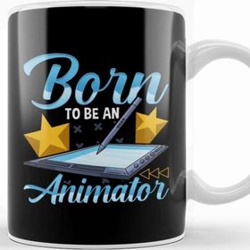 Baskı Dükkanı Born to Be an Animator Professional Artist Kupa Bardak