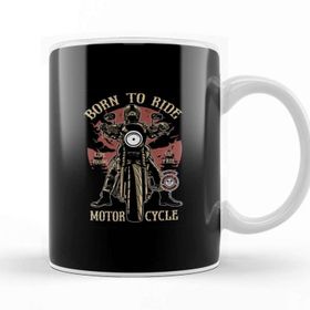 Baskı Dükkanı Born To Ride Motorcycles Kupa Bardak