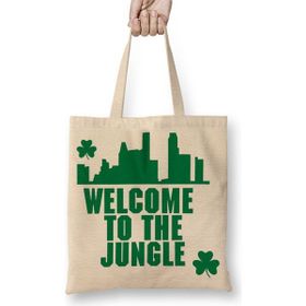 Baskı Dükkanı Boston Celtics Welcome To The Jungle Bez Uzun Saplı Krem Rengi Çanta
