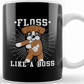 Baskı Dükkanı Boxer Dog Floss Like A Boss Kupa Bardak