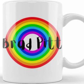 Baskı Dükkanı Brad Pitt Retro Rainbow Style Kupa Bardak