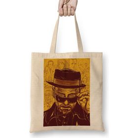 Baskı Dükkanı Breaking Bad Bez Uzun Saplı Krem Rengi Çanta