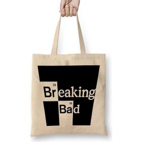 Baskı Dükkanı Breaking Bad Bez Uzun Saplı Krem Rengi Çanta