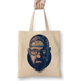Baskı Dükkanı Breaking Bad Bez Uzun Saplı Krem Rengi Çanta