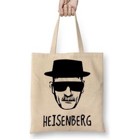 Baskı Dükkanı Breaking Bad Heisenberg Bez Uzun Saplı Krem Rengi Çanta