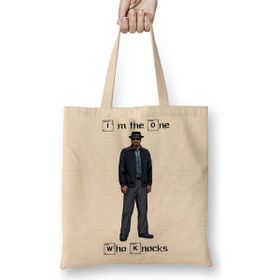 Baskı Dükkanı Breaking Bad Heisenberg Bez Uzun Saplı Krem Rengi Çanta