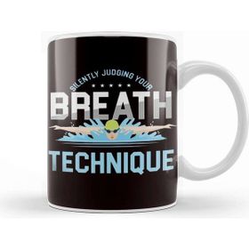 Baskı Dükkanı Breath Technique Swimmer Swimming Pool Freestyle Swim Coach Kupa Bardak