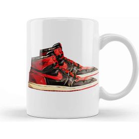 Baskı Dükkanı Bred 1 Sneaker Air Jordan 1 Kupa Bardak