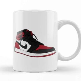 Baskı Dükkanı Bred 1 Sneaker Air Jordan 1 Kupa Bardak
