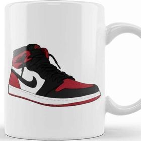 Baskı Dükkanı Bred 1 Sneaker Air Jordan 1 Kupa Bardak
