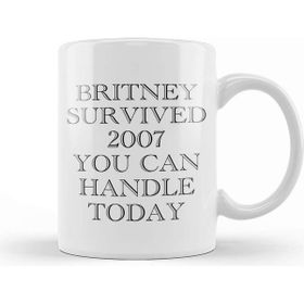 Baskı Dükkanı Britney Survived 2007 Porselen Kupa