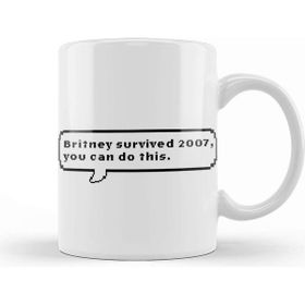 Baskı Dükkanı Britney Survived 2007 Porselen Kupa