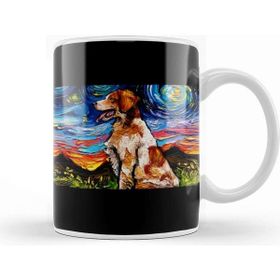 Baskı Dükkanı Brittany Spaniel Night Kupa