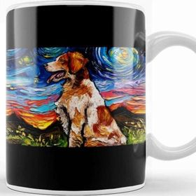 Baskı Dükkanı Brittany Spaniel Night Kupa
