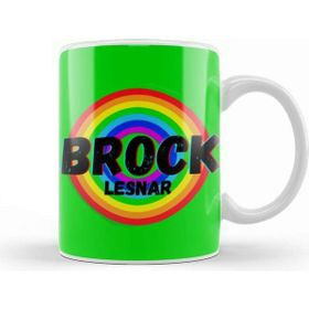 Baskı Dükkanı Brock Lesnar Vintage Retro Rainbow Style Warriors Design Wrestlers Kupa