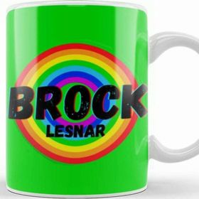 Baskı Dükkanı Brock Lesnar Vintage Retro Rainbow Style Warriors Design Wrestlers Kupa