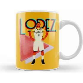 Baskı Dükkanı Brook Lopez Vintage Art Legend Basketball Kupa