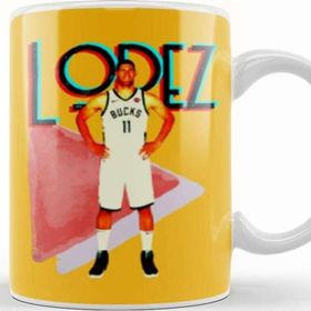 Baskı Dükkanı Brook Lopez Vintage Art Legend Basketball Kupa