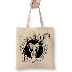 Baskı Dükkanı Brook One Piece Bez Uzun Saplı Krem Rengi Çanta