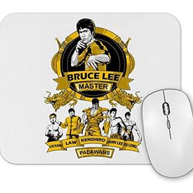 Baskı Dükkanı Bruce Lee E Padawans Mouse Pad