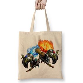 Baskı Dükkanı Bruxa Do Zelda Bez Uzun Saplı Krem Rengi Çanta