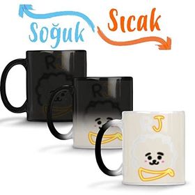 Baskı Dükkanı BT21 Glowing Rj Bts Sihirli Porselen Kupa