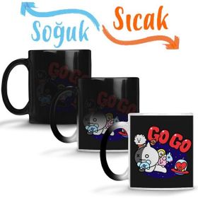 Baskı Dükkanı BT21 Gogo Bts Sihirli Porselen Kupa