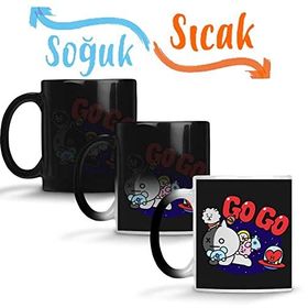 Baskı Dükkanı BT21 Gogo Bts Sihirli Porselen Kupa