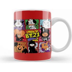 Baskı Dükkanı BT21 Halloween Kupa