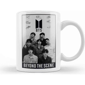 Baskı Dükkanı Bts Black and White Kupa