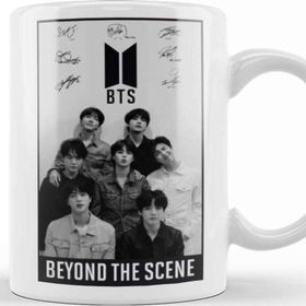 Baskı Dükkanı Bts Black and White Kupa