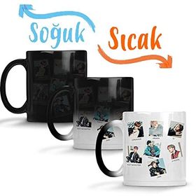 Baskı Dükkanı Bts Grubu 01 Sihirli Porselen Kupa