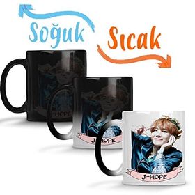 Baskı Dükkanı Bts Jhope 001 Sihirli Porselen Kupa