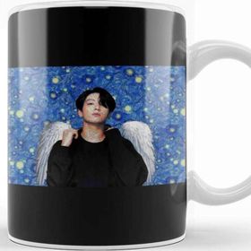 Baskı Dükkanı Bts Kookie Van Gogh Starry Night Angel Bts Army Kpop Kupa
