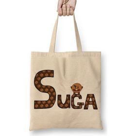 Baskı Dükkanı Bts Meets BT21 Suga Bez Çanta