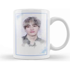 Baskı Dükkanı Bts Tae Watercolor Bts Army Kpop Gift BT21 Kupa