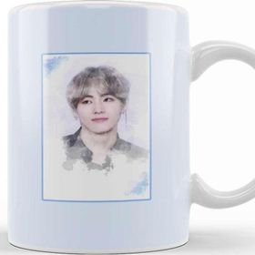 Baskı Dükkanı Bts Tae Watercolor Bts Army Kpop Gift BT21 Kupa