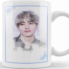 Baskı Dükkanı Bts Tae Watercolor Bts Army Kpop Gift BT21 Kupa