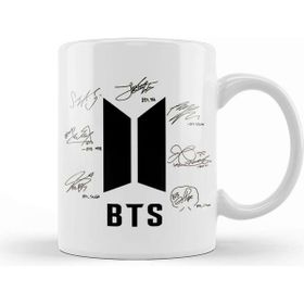 Baskı Dükkanı Bts ve Imzalar 01 Beyaz 330 ml Porselen Kupa