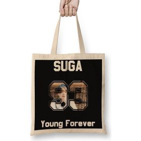 Baskı Dükkanı Bts Young Forever Suga Bez Çanta