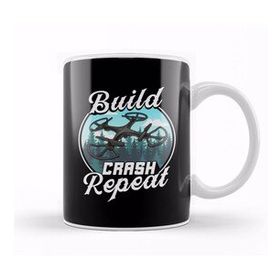 Baskı Dükkanı Build Crash Repeat Funny Drone Pilot Flying Pun Kupa